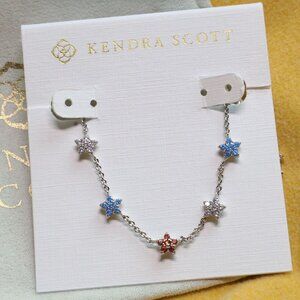 Kendra Scott Sierra Star Crystal Chain Bracelet in Silver
